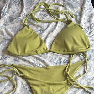 Lime green swimsuit